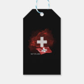 Schweiz Flagge Geschenkanhänger (Rückseite)