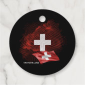Schweiz Flagge Geschenkanhänger (Rückseite)