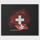 Schweiz Flagge Geschenkpapier (Flach)
