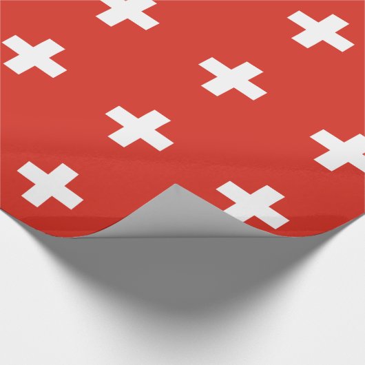 Schweiz Flagge Geschenkpapier (Ecke)
