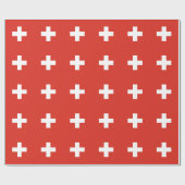 Schweiz Flagge Geschenkpapier (Flach)