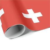 Schweiz Flagge Geschenkpapier (Rolleneckpunkt)