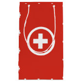 Schweiz Flagge Geschenktasche Kleine Geschenktüte (Vorderseite)