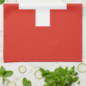 Schweiz Flagge Geschirrtuch (Gefaltet)