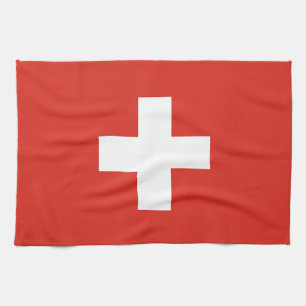 Schweiz Flagge Geschirrtuch