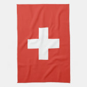 Schweiz Flagge Geschirrtuch (Vertikal)