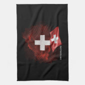 Schweiz Flagge Geschirrtuch (Vertikal)