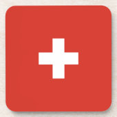 Schweiz Flagge Getränkeuntersetzer (Vorderseite)