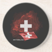 Schweiz Flagge Getränkeuntersetzer (Vorne)