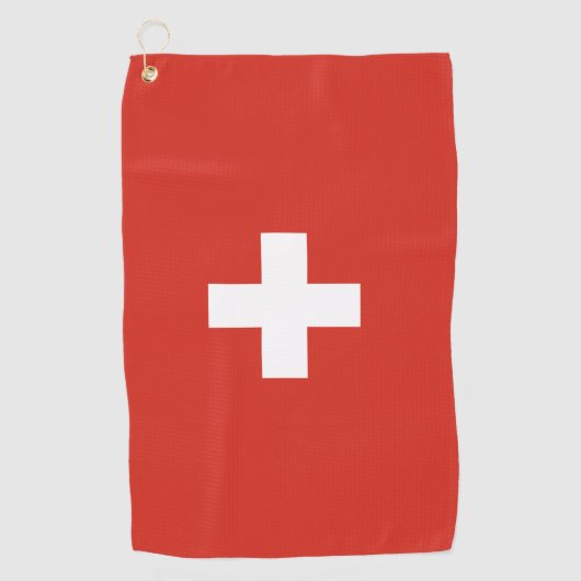 Schweiz Flagge Golf Handtuch (Vorderseite)