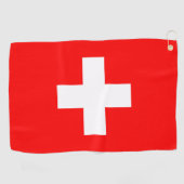 Schweiz Flagge Golfhandtuch (Horizontal)