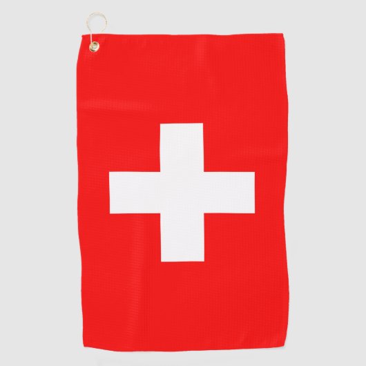 Schweiz Flagge Golfhandtuch (Vorderseite)