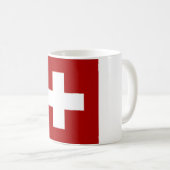 Schweiz-Flagge in Chrome Grapphics-Coffe-Tasse Kaffeetasse (VorderseiteRechts)