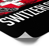 Schweiz Flagge Jersey Schweizer Fußballteam Schwei Poster (Ecke)