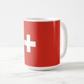 Schweiz Flagge Kaffeetasse (VorderseiteRechts)