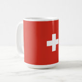 Schweiz Flagge Kaffeetasse (Vorderseite Links)