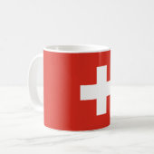Schweiz Flagge Kaffeetasse (Vorderseite Links)