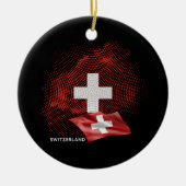 Schweiz Flagge Keramik Ornament (Vorne)