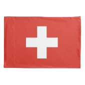 Schweiz Flagge Kissenbezug (Rückseite)