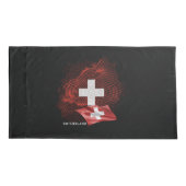 Schweiz Flagge Kissenbezug (Rückseite)