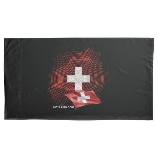 Schweiz Flagge Kissenbezug (Vorderseite)
