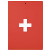 Schweiz Flagge Klemmbrett (Rückseite)