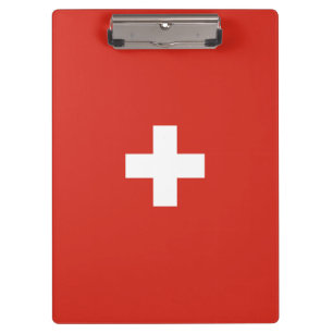 Schweiz Flagge Klemmbrett