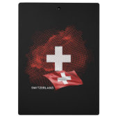 Schweiz Flagge Klemmbrett (Rückseite)