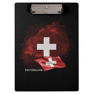 Schweiz Flagge Klemmbrett