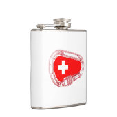 Schweiz Flagge Klettersteig Carabiner Flachmann (Rechts)