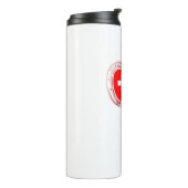 Schweiz Flagge Klettersteig Carabiner Thermosbecher (Nach links gedreht)