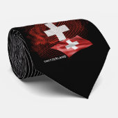 Schweiz Flagge Krawatte (Gerollt)