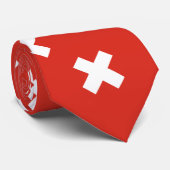 Schweiz Flagge Krawatte (Gerollt)