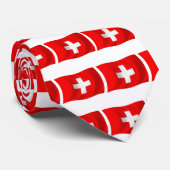 Schweiz Flagge Krawatte (Gerollt)
