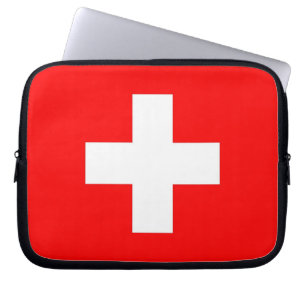 Schweiz-Flagge - Laptop-Sieb Laptopschutzhülle