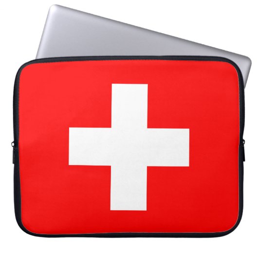Schweiz Flagge Laptopschutzhülle (Vorderseite)