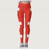 Schweiz Flagge Leggings (Vorderseite)