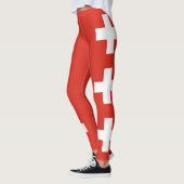 Schweiz Flagge Leggings (Links)