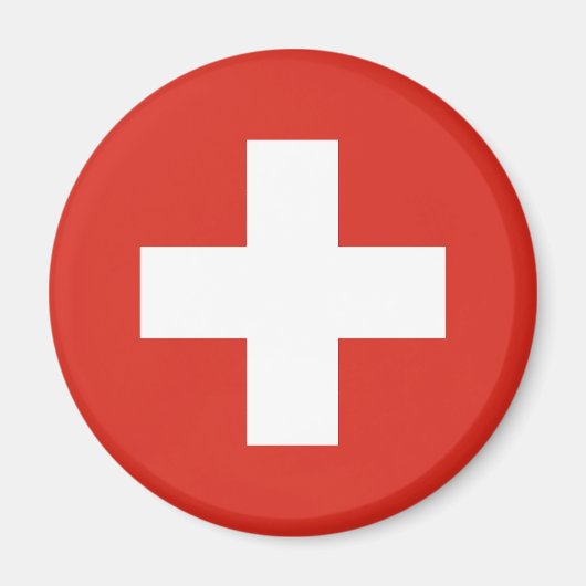 Schweiz Flagge Magnet (Vorne)