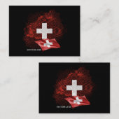Schweiz Flagge Mitteilungskarte (Vorne/Hinten)