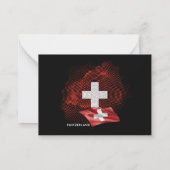 Schweiz Flagge Mitteilungskarte (Rückseite)