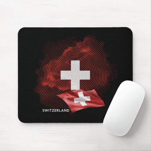 Schweiz Flagge Mousepad (Mit Mouse)