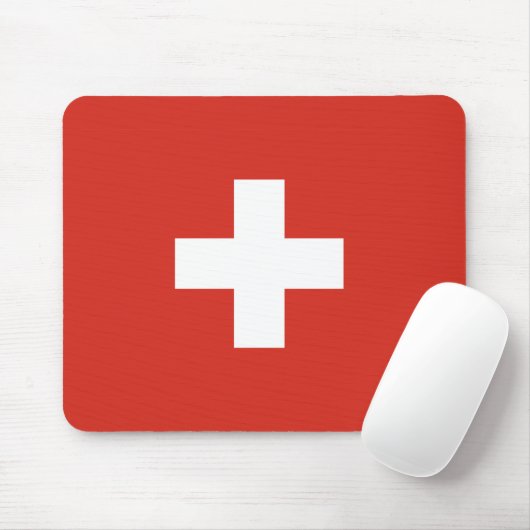 Schweiz-Flagge Mousepad (Mit Mouse)