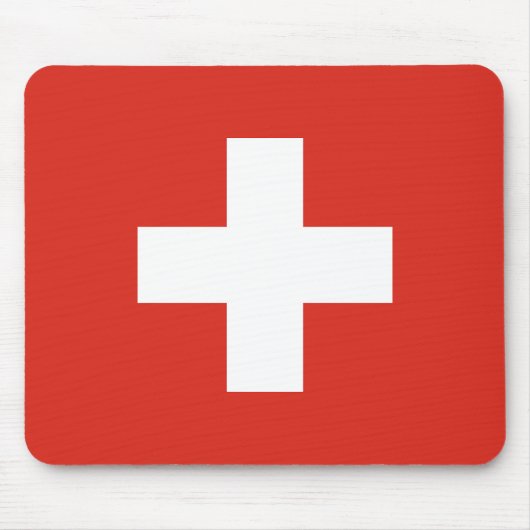 Schweiz Flagge Mousepad (Vorne)