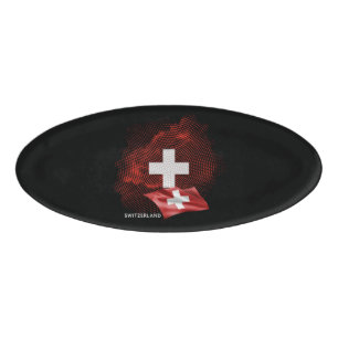 Schweiz Flagge Namenschild