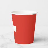 Schweiz Flagge Pappbecher (Rückseite)