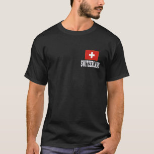 Schweiz Flagge Patriotisches Land Wurzeln Andenken T-Shirt