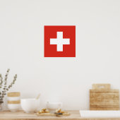 Schweiz Flagge Poster (Küche)