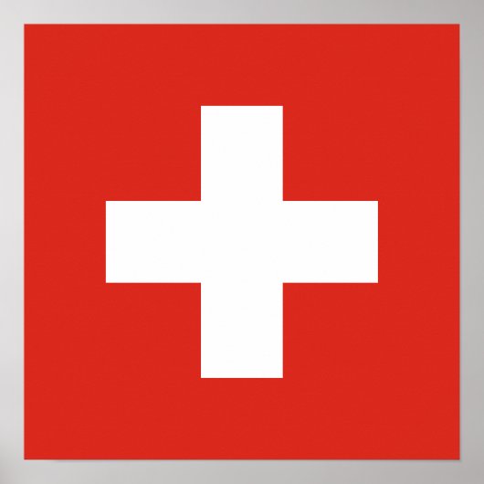 Schweiz Flagge Poster (Vorne)