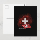 Schweiz Flagge Postkarte (Vorne/Hinten)